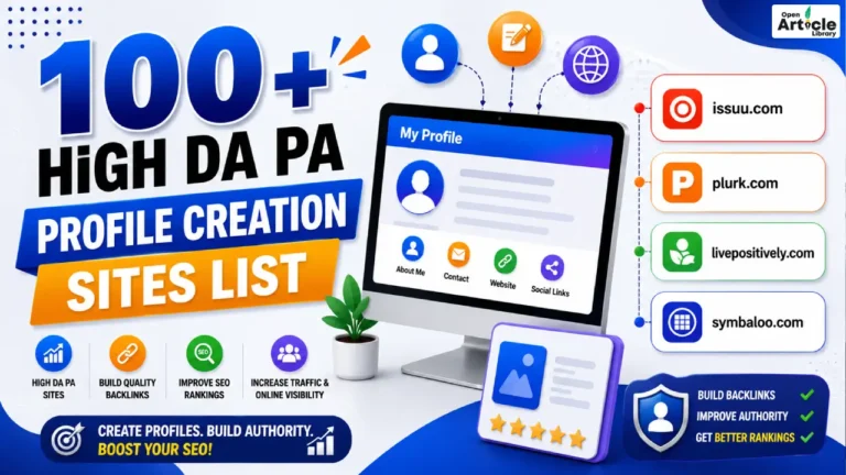 free profile creation sites list