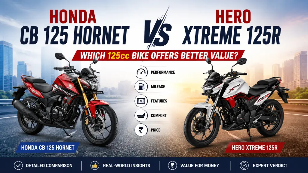 honda cb 125 hornet vs hero xtreme 125r